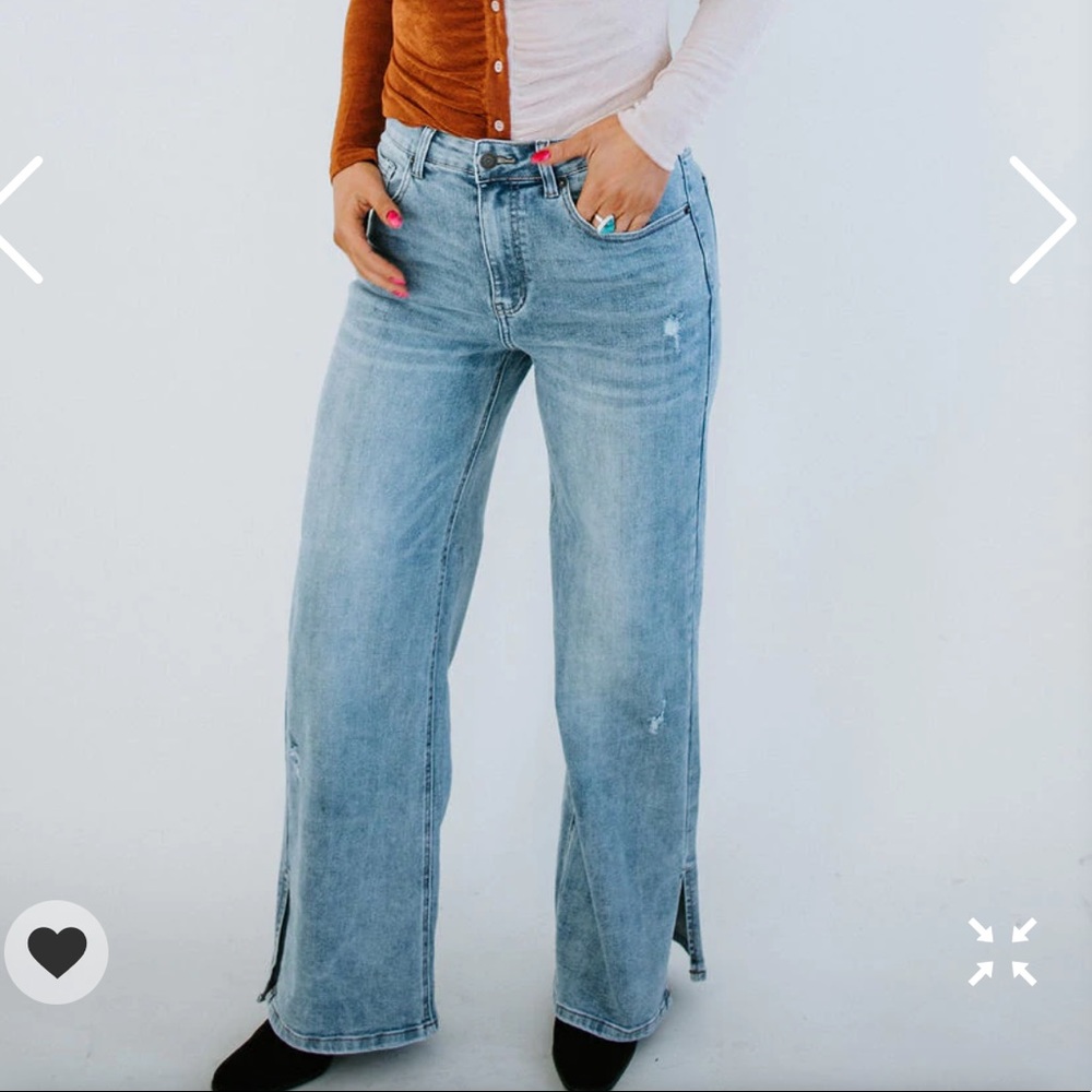 Baker Wide Leg Risen Jean - LaurieBelles